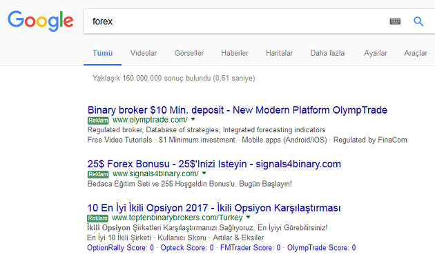 Google Forex Araması