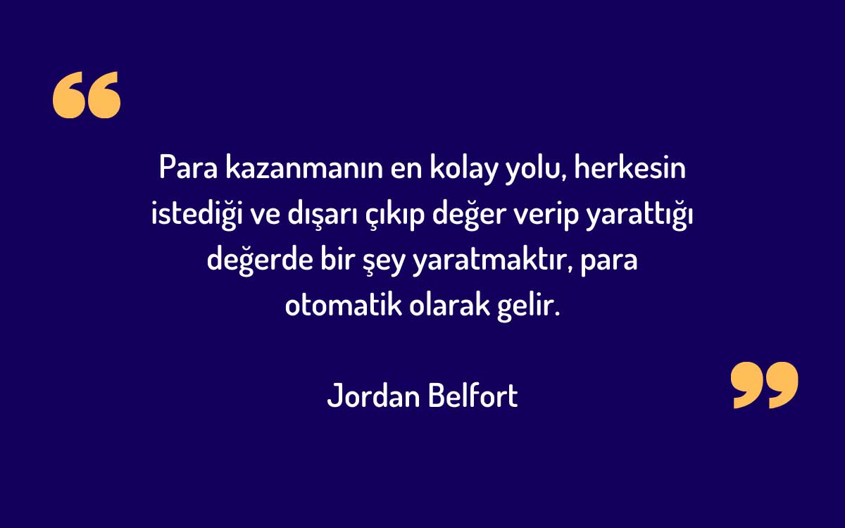 Jordan Belfort Sözü