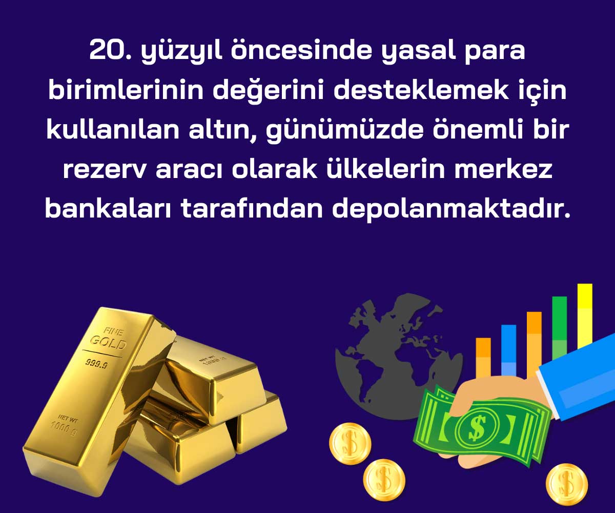 Altın, İtibari Paraları Yedeklemek için Kullanıldı