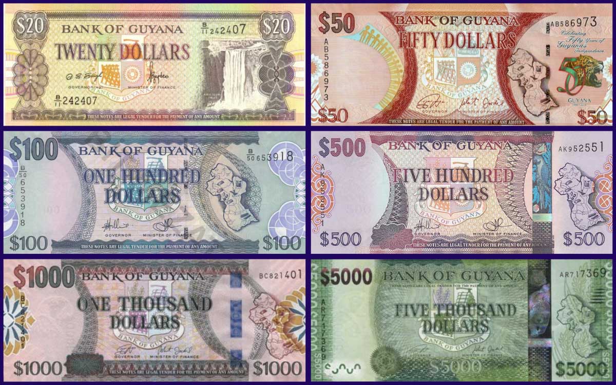 Guyana Doları Banknotları