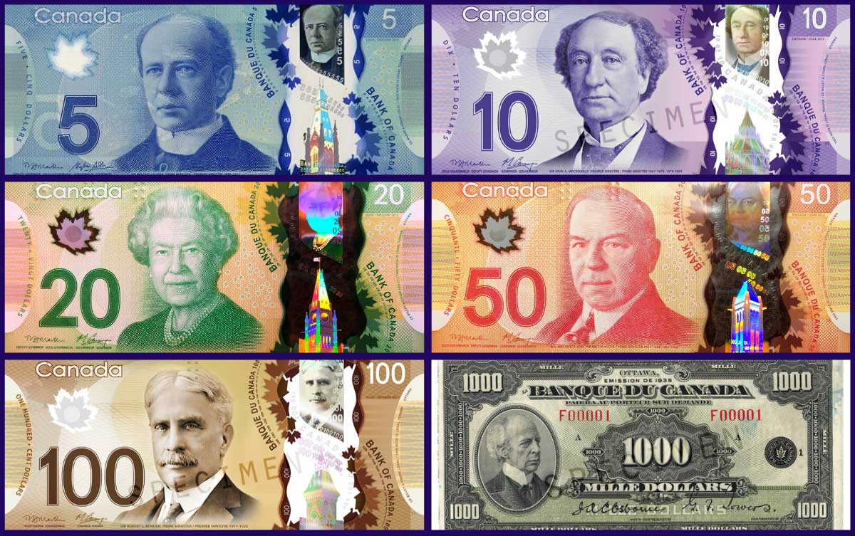 Kanada Doları Banknotları